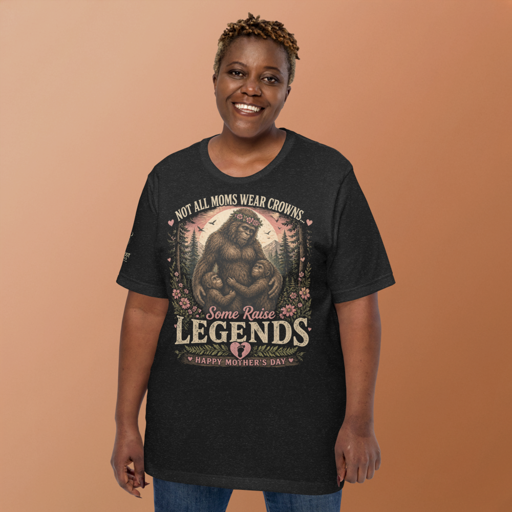 Bigfoot family Mother's Day tribute Unisex t-shirt