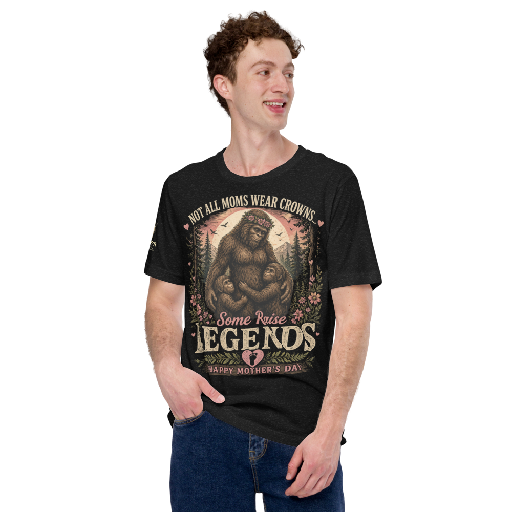 Bigfoot family Mother's Day tribute Unisex t-shirt